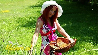 old sandy-haired Creampied In Public By Her Neighbor