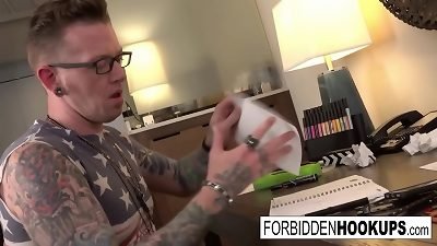 Riley drills her step-brother!