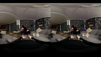 Halloween three way with Her greatest buddy and a Vampire