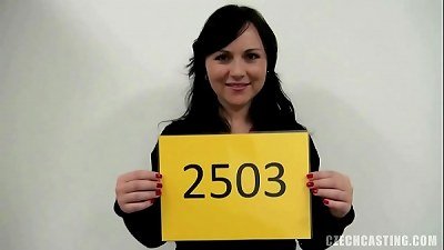 big-titted dark-haired cougar Gets thick flow on audition couch