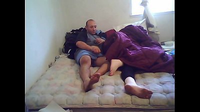 sleeping wife gets fucked and cum on feet