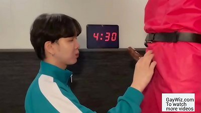 Squid Game: ambisexual and homo version, this stud was asked to join the game and fellate humungous stiffy