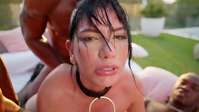 This Colombian super-bitch gets a great screwing for her birthday. bbc gangbang with Yenifer Chacon