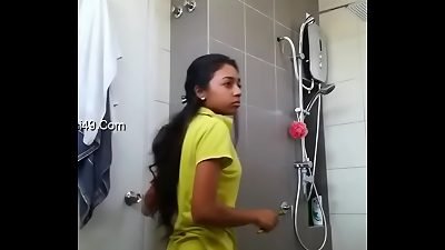 killer slender teen striptease before bath