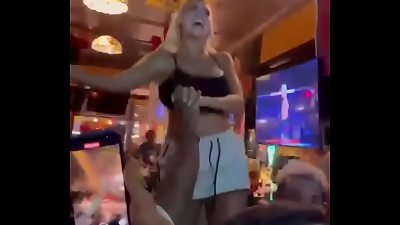Partying at the bar