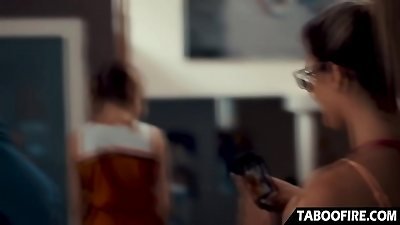 couple blackmails nubile chearleader into threeway