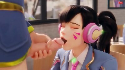 Overwatch's D.Va Tricked Into gobbling a pecker (HentaiSpark.com)