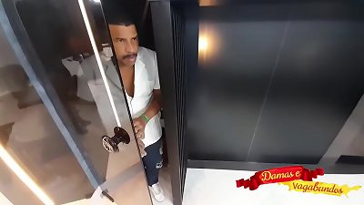hotel waiter catches unaware guest