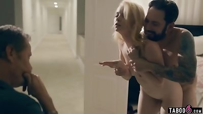 dad pimps out his warm teenage stepdaughter Athena Rayne