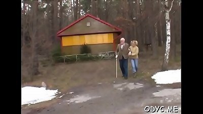 horny legitimate age teenager teases older fellow by touching her juicy cum-hole