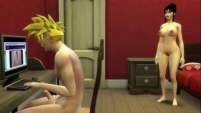 Milk catches her son Gohan masturbating mother fucked in front of her Sleeping husband