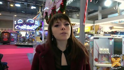 mischievous bombshell tiny goes wild for two rock-hard knobs