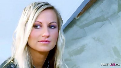 little blond chick seduce TO plumb BY elderly man AT JOB INTERVIEW