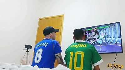 Whoever loses the video game has to give up their arse (COMPLETE ON RED)