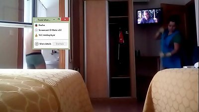 young tourist Spanish maid showcase (2nd flash)