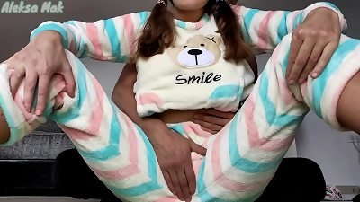 stepbrother like petting my puny breasts and wet snatch in pajama ( squirt compilation bonus )