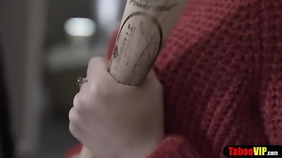 Shy skinny teen slut fucks her big cocked harasser