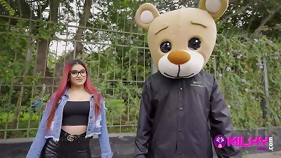 Rosario is insane on the street and ends up fucking white hairy man ... Don't view at him if you're gentle !!