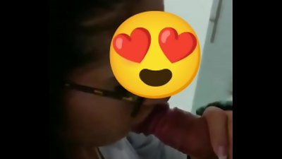 naughty doll giving me a bj in the lab