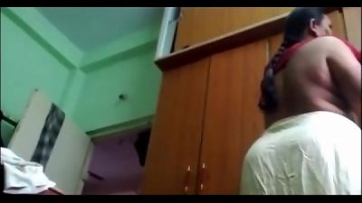 Desi aged telugu aunty vani wearing blouse took hold of by husband