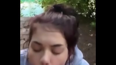 cockblowing at idyllic location