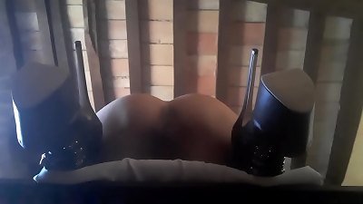 Laura On high-heeled shoes model 2021 bound on a table and harshly porked