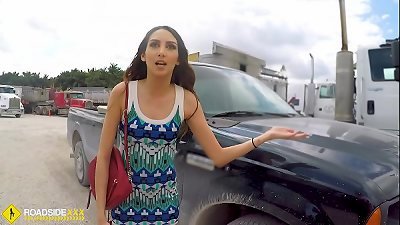 Roadside - Spicy Latina fucks a big dick to free her car