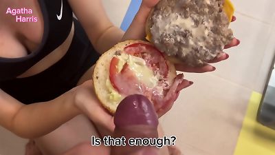 He came in a burger and I fed a playmate