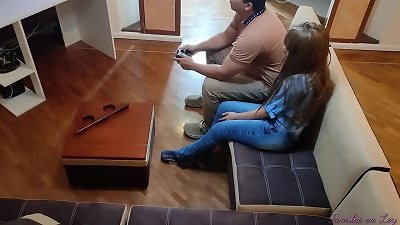 I take the chance to ride my boyfriend's horn with my stepbrother who penetrates me from behind my cuckold boyfriend NTR