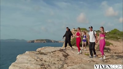 VIXEN petite redhead Lottie has passionate affair on vacay