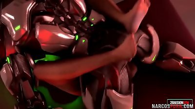 Big tits blonde takes super soldier dick