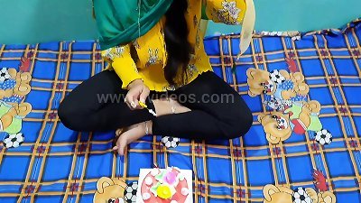 Indian birthday soiree girlfriend fuckin' with boyfriend quick lovemaking