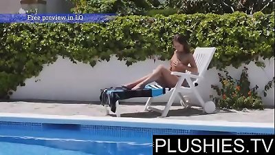 petite Jenny Ferri just turned 18yo and plowing with wolf teddy Carlos