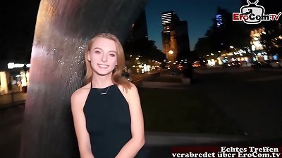 uber-cute german blond teen with puny baps at a real Fuckdate