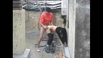 Cogiendo en la Azotea del trabajo