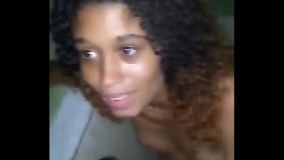 brazilian girl deep-throating giant fuck-stick